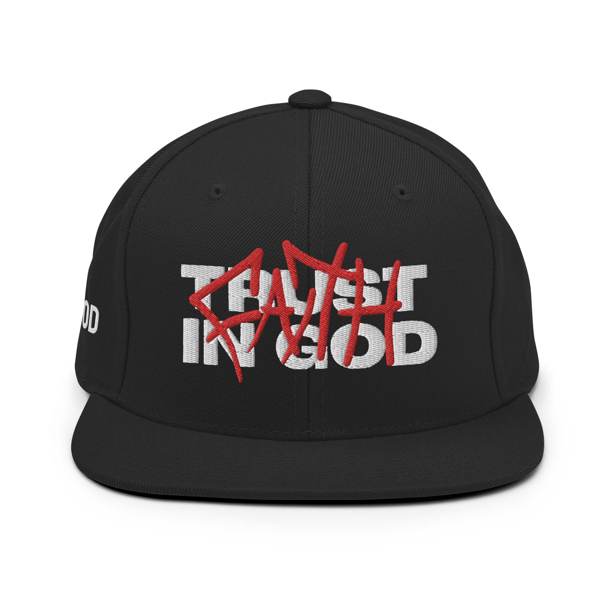 TRUST IN GOD Snapback (White Stitch)