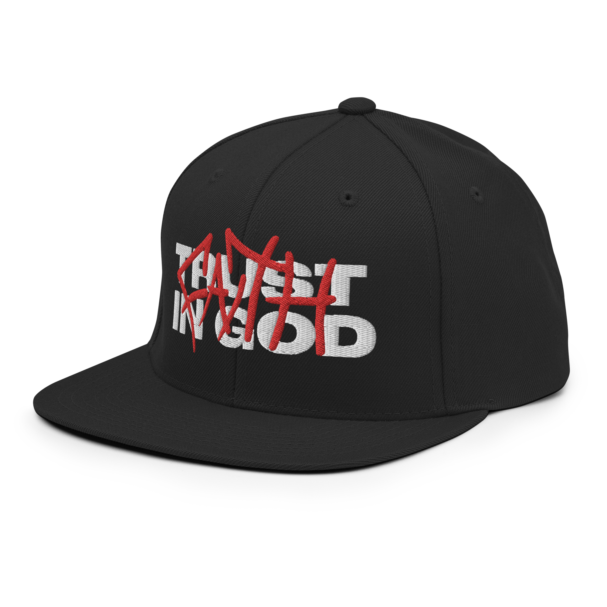 TRUST IN GOD Snapback (White Stitch)