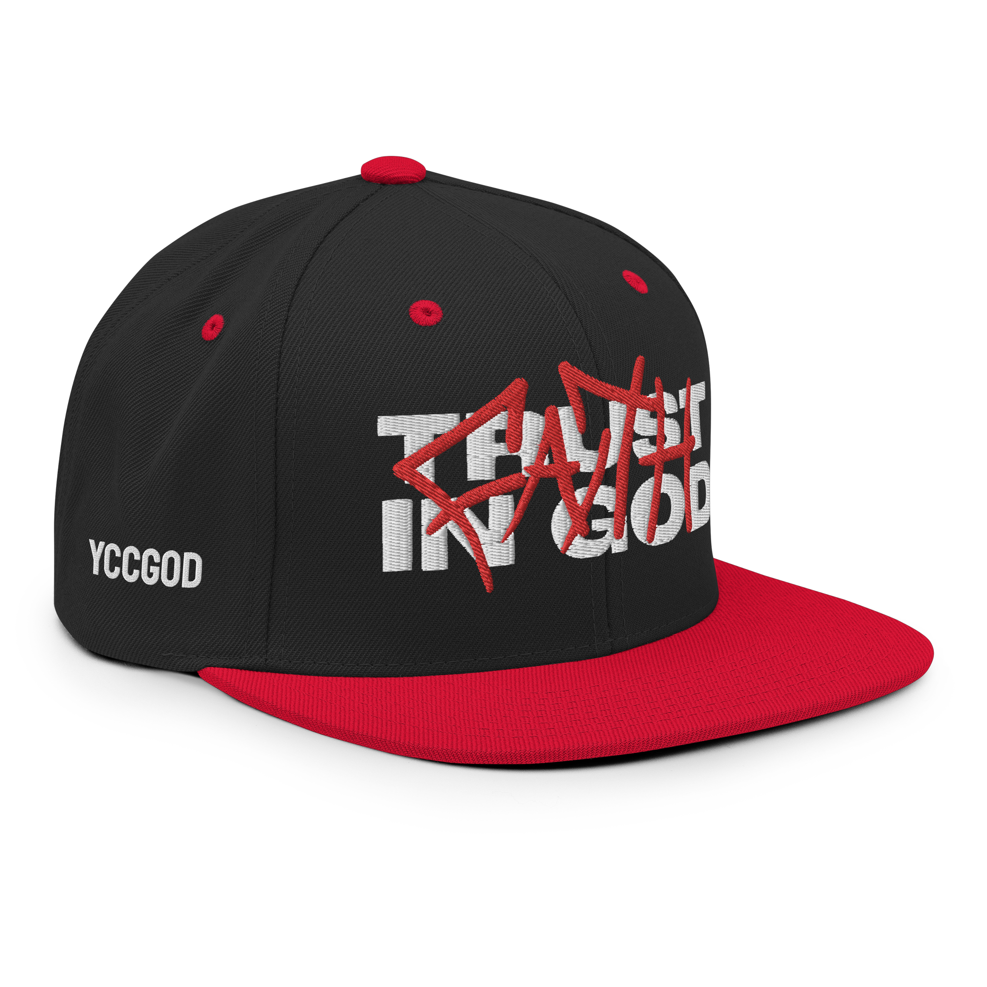 TRUST IN GOD Snapback (White Stitch)