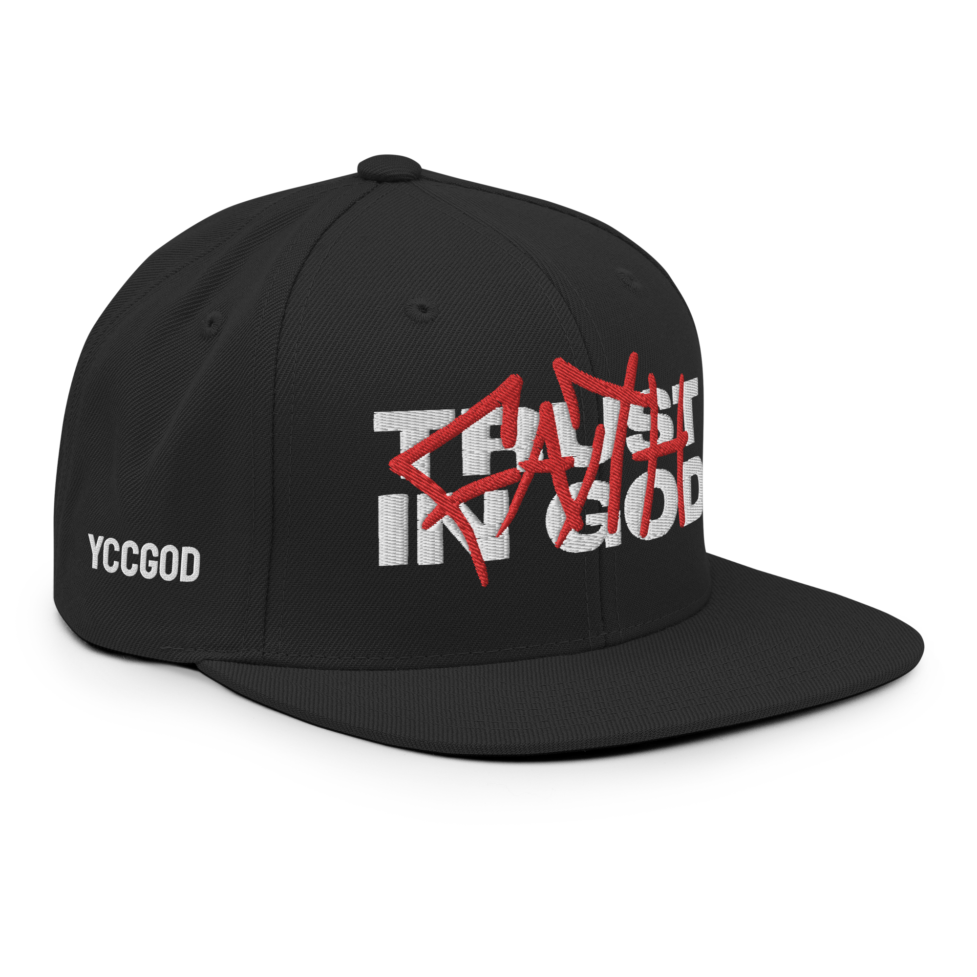 TRUST IN GOD Snapback (White Stitch)