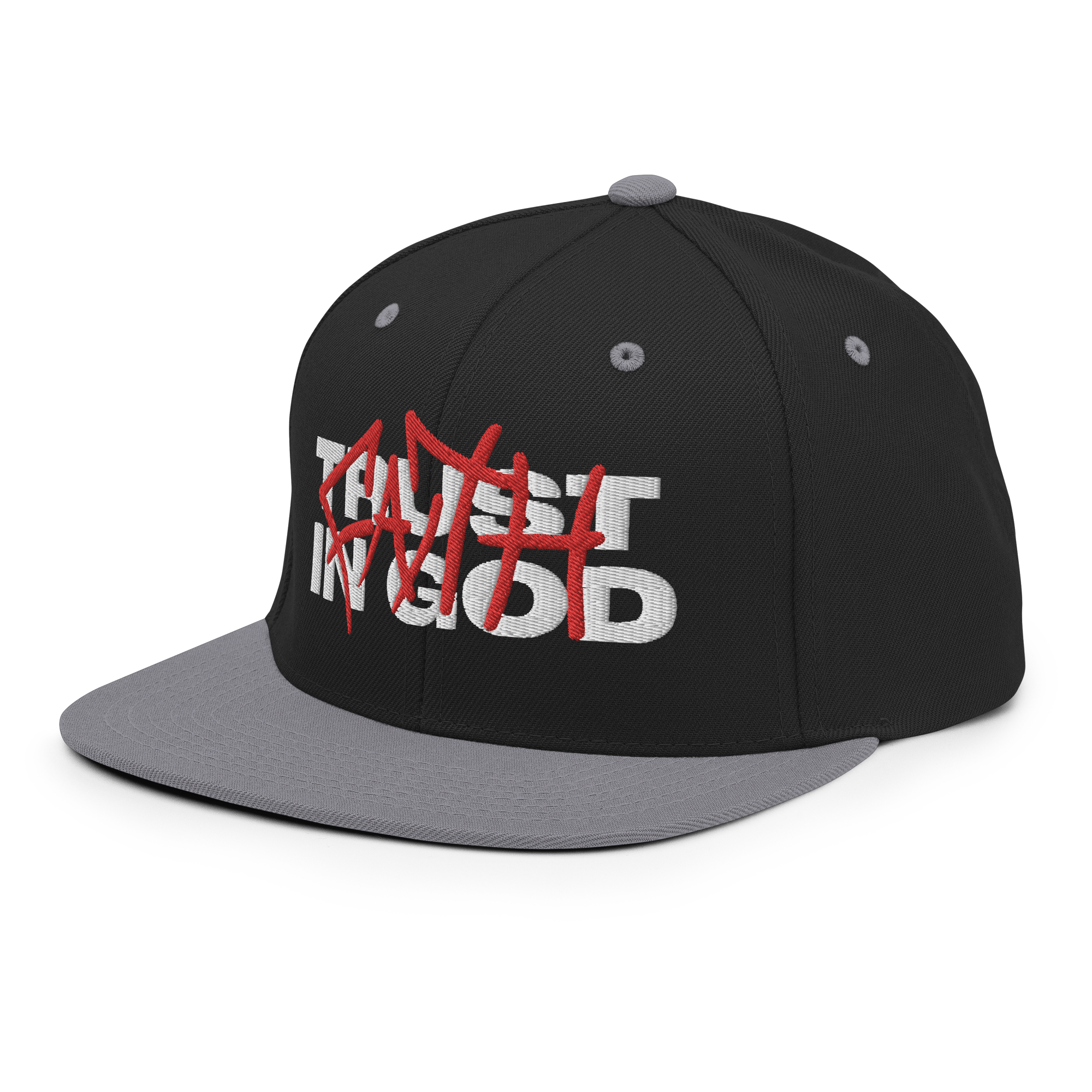TRUST IN GOD Snapback (White Stitch)