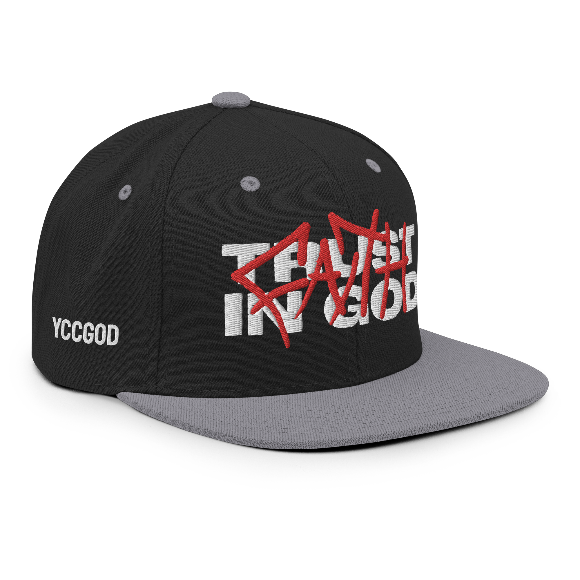 TRUST IN GOD Snapback (White Stitch)