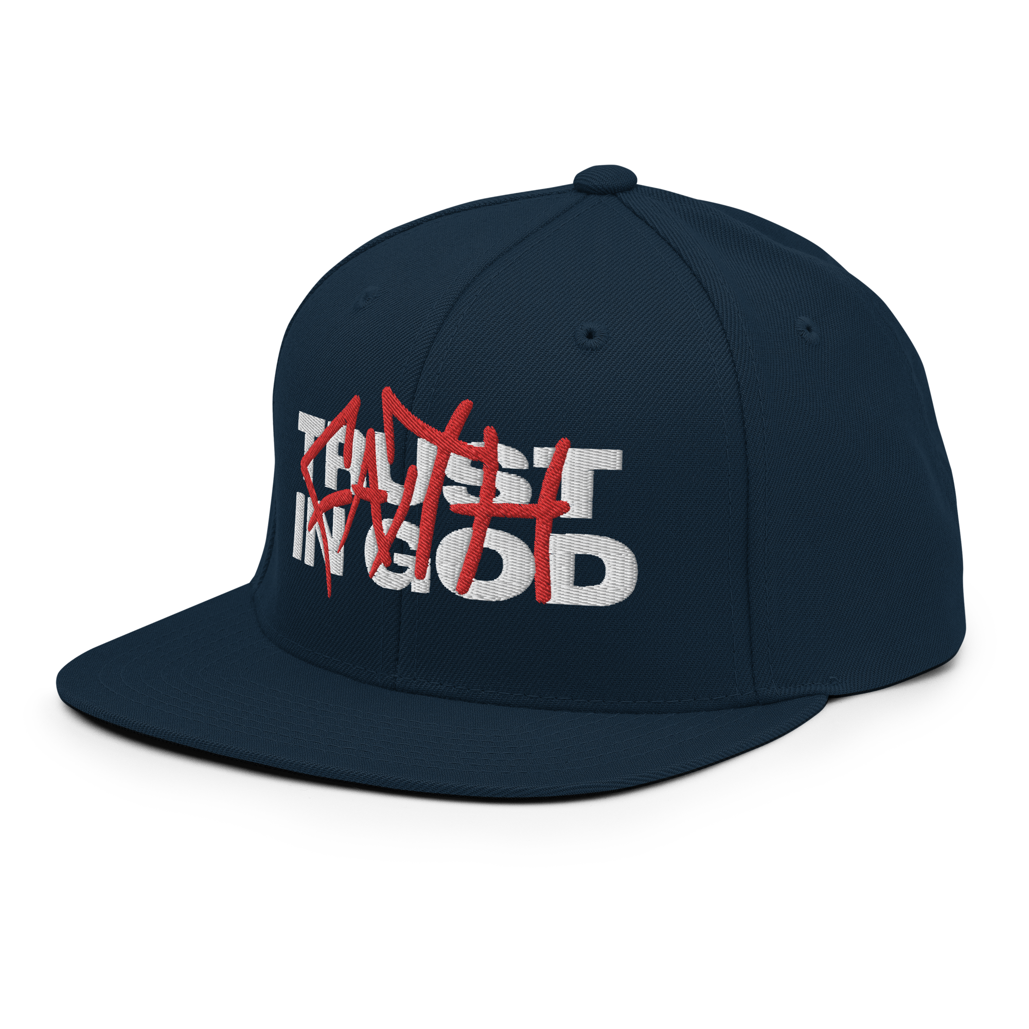 TRUST IN GOD Snapback (White Stitch)