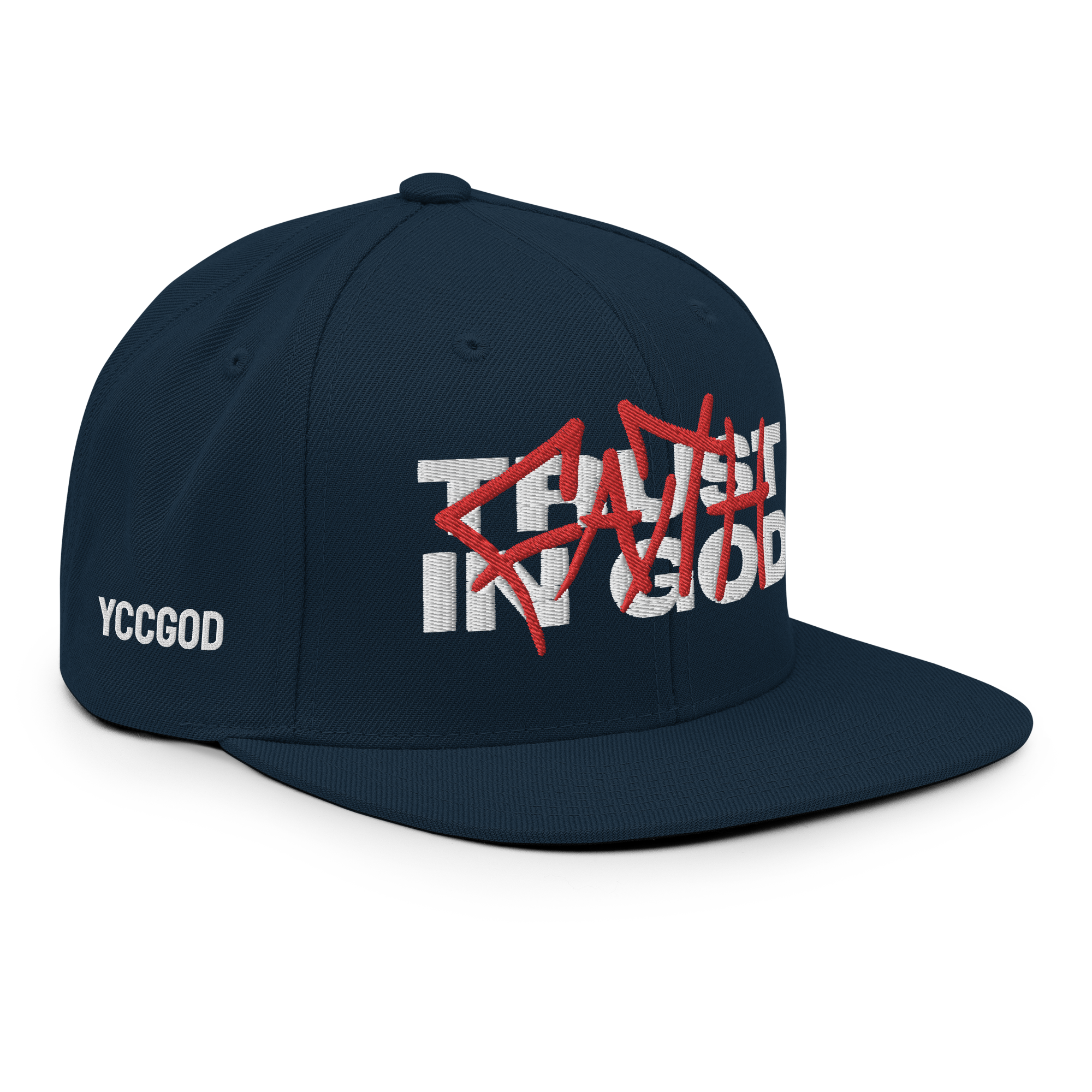 TRUST IN GOD Snapback (White Stitch)