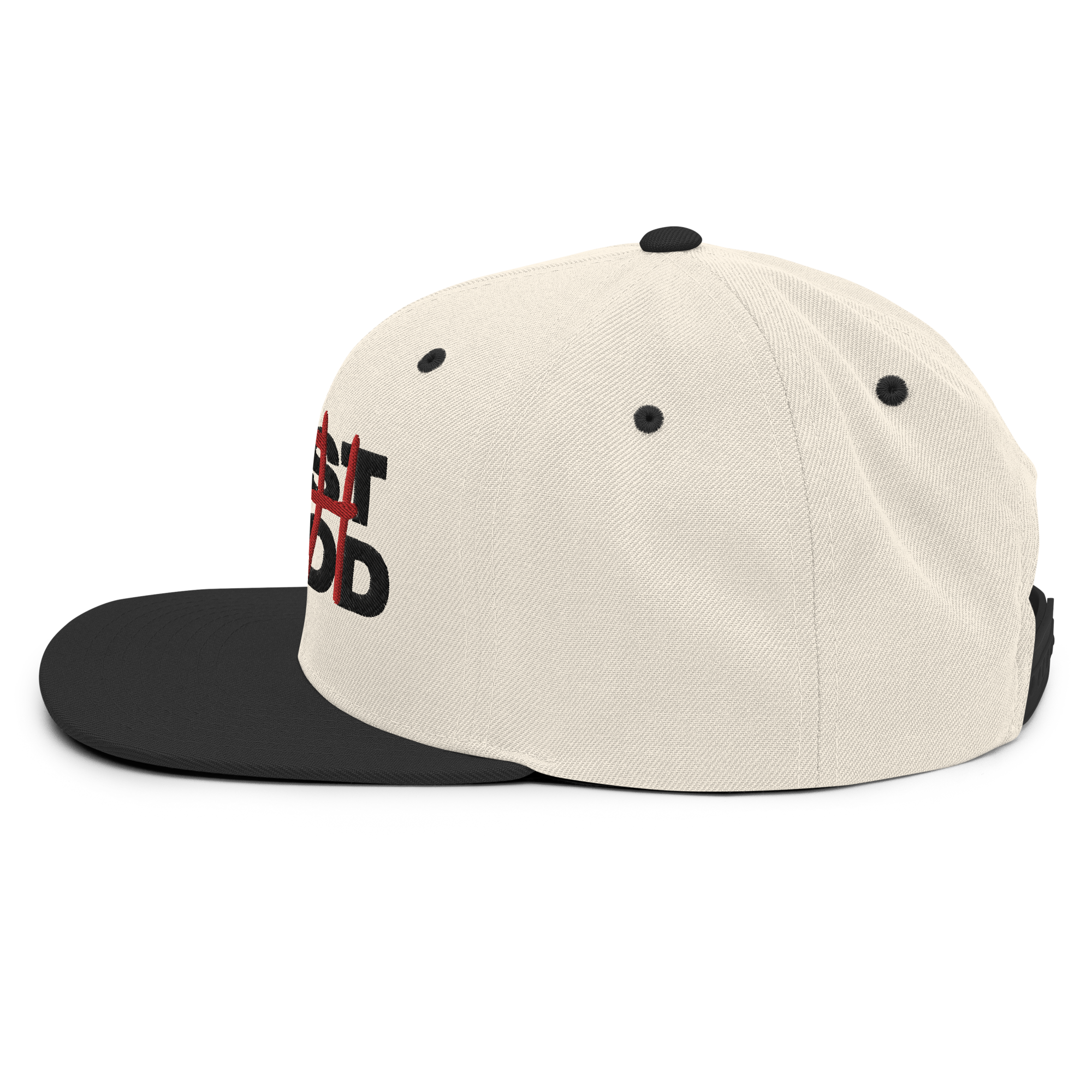 TRUST IN GOD Snapback (Black Stitch)