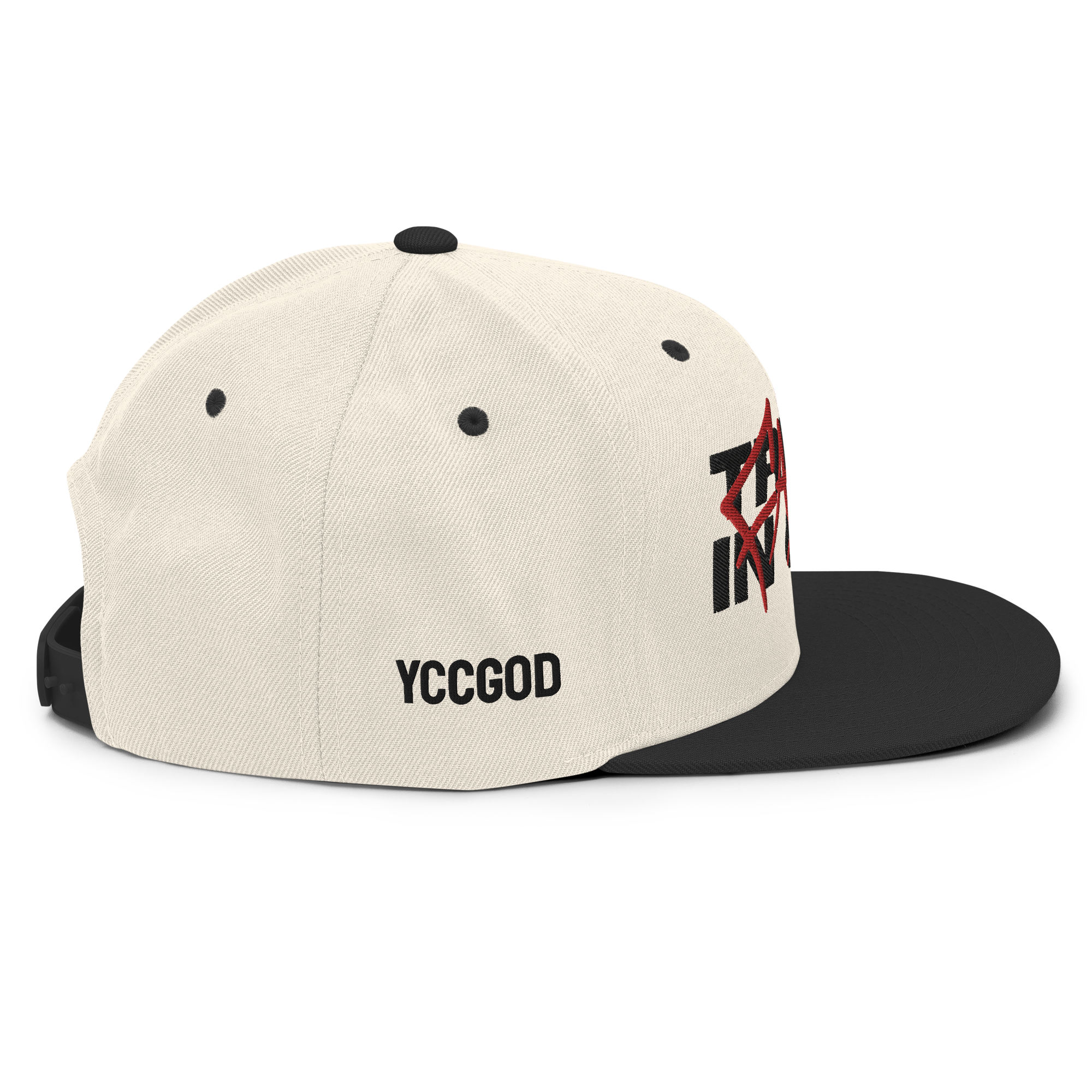 TRUST IN GOD Snapback (Black Stitch)