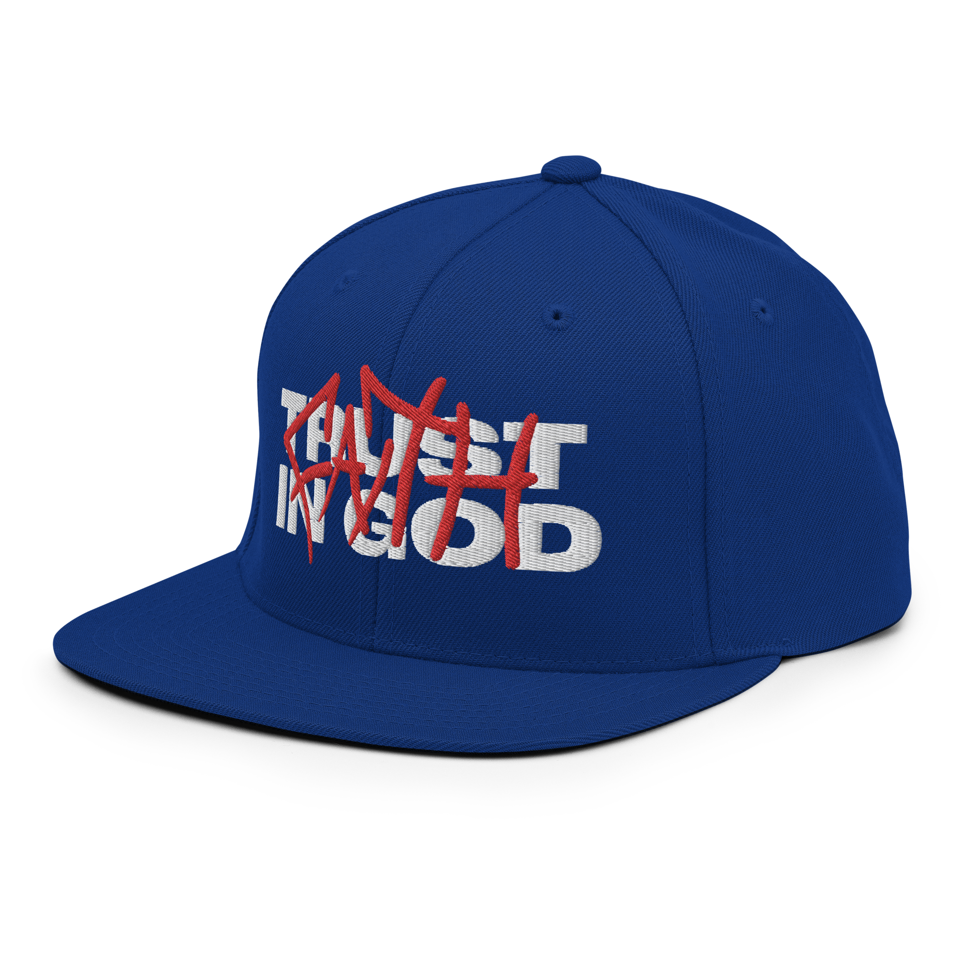 TRUST IN GOD Snapback (White Stitch)