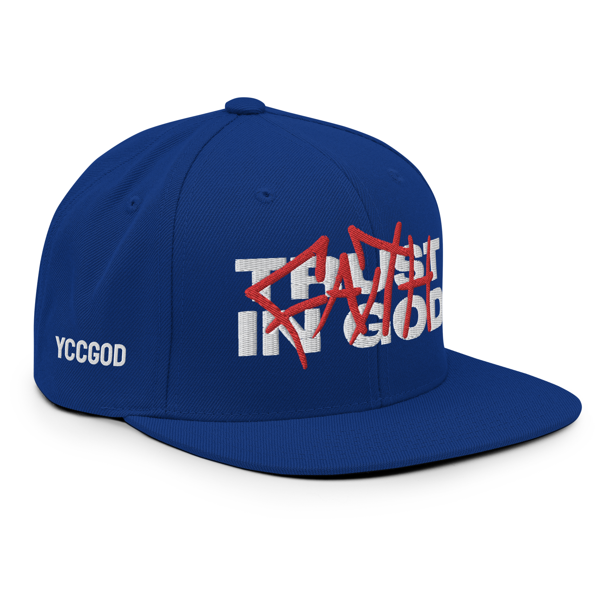 TRUST IN GOD Snapback (White Stitch)