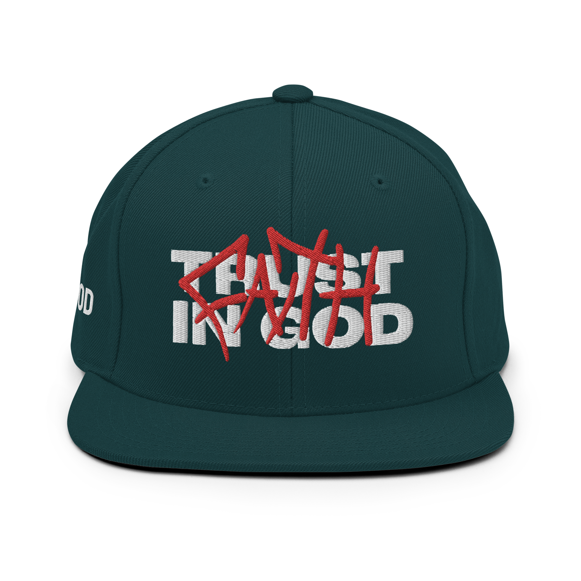 TRUST IN GOD Snapback (White Stitch)