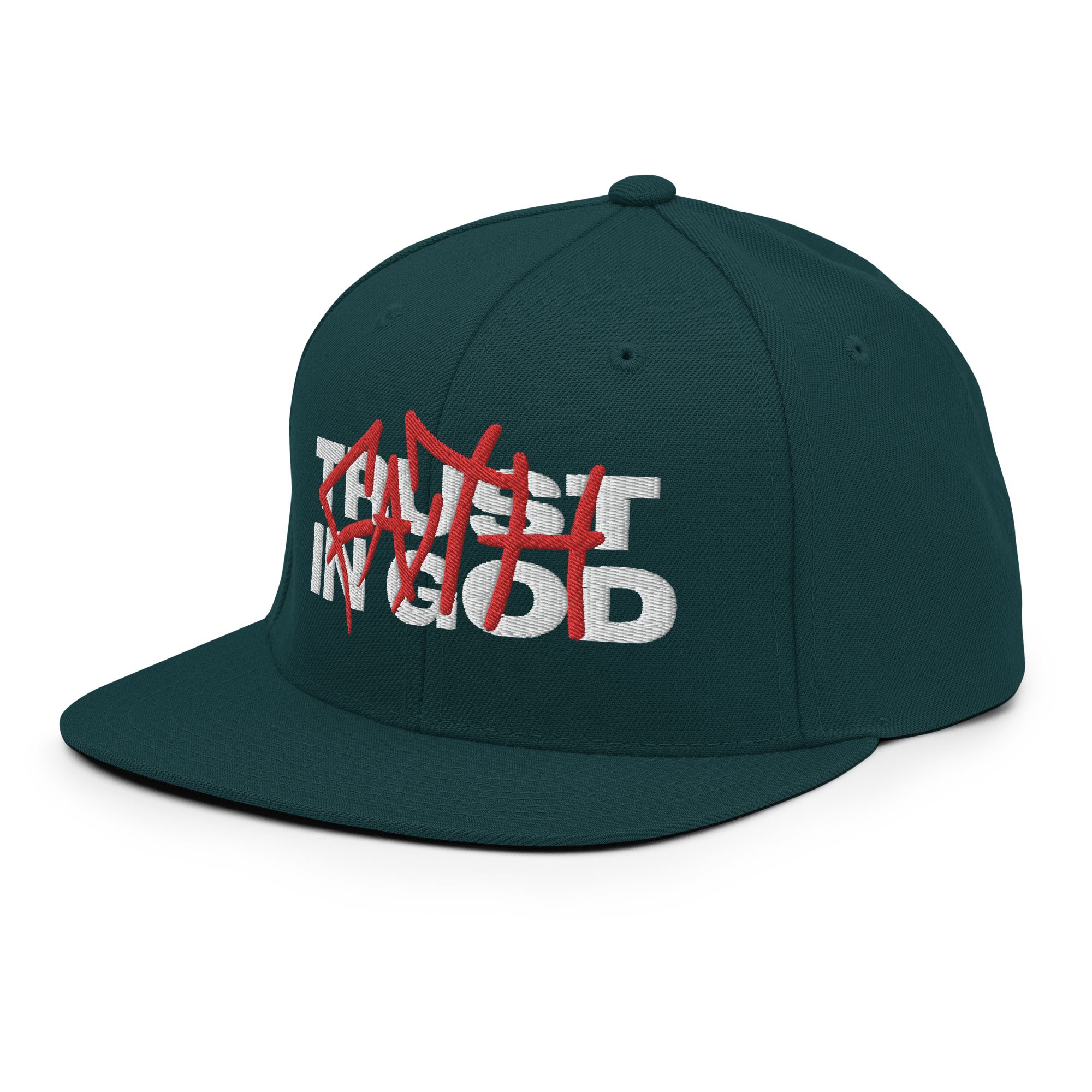 TRUST IN GOD Snapback (White Stitch)