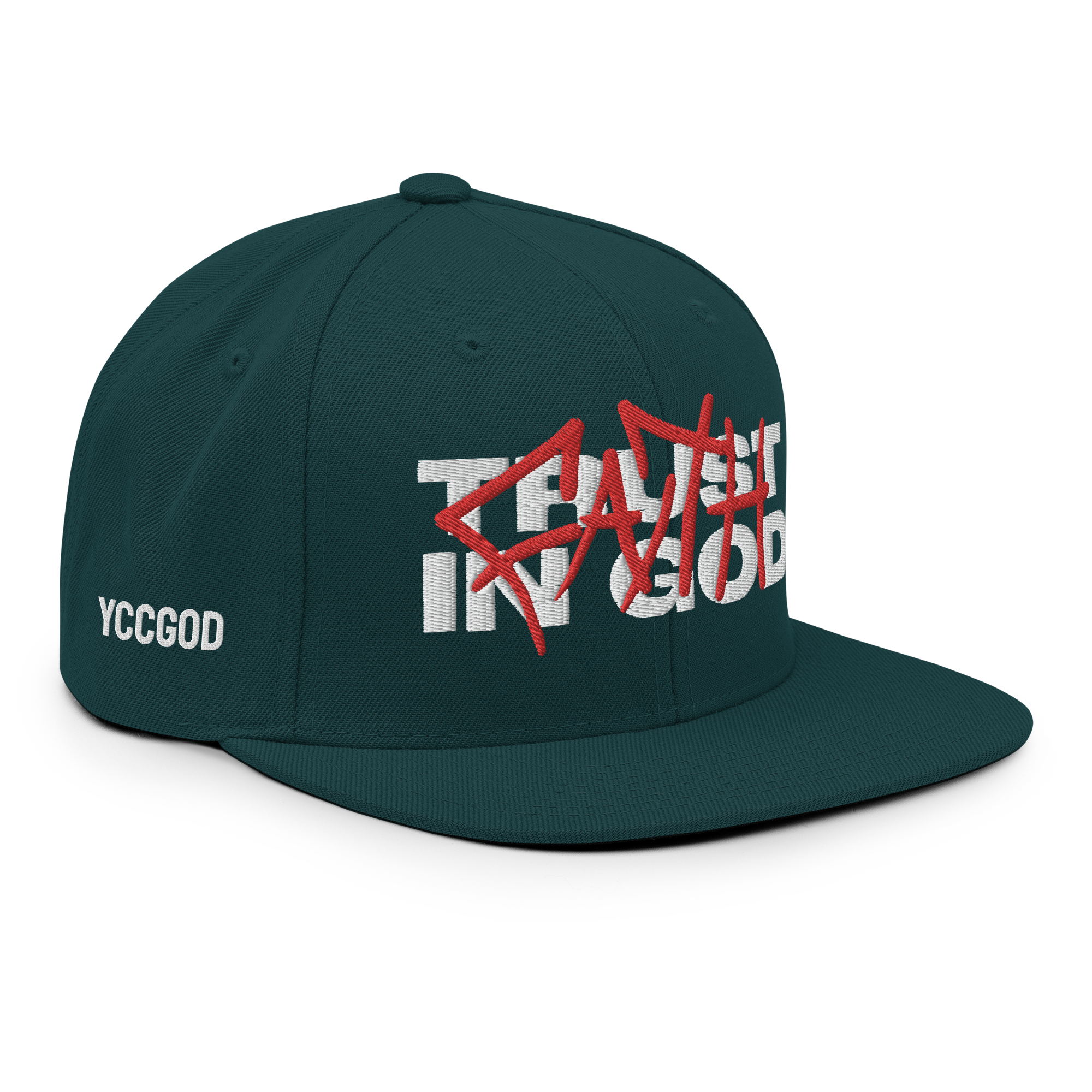 TRUST IN GOD Snapback (White Stitch)